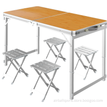 Modern aluminum alloy picnic table Factory wholesale aluminum alloy folding storage Portable picnic camping table